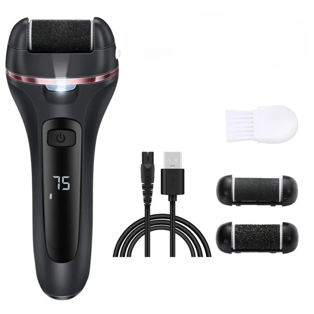 Râpe pour Pieds Électrique - PediPro™ - Noir Élégant