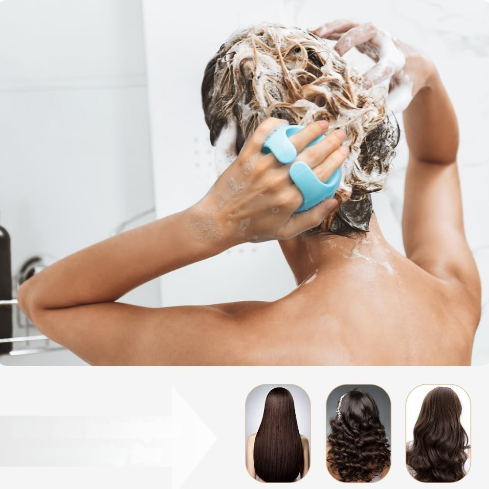 Massage Cuir Chevelu - ScalpEase™ - Bleu