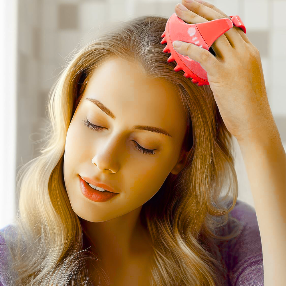 Massage Cuir Chevelu - ScalpEase™ - Rouge