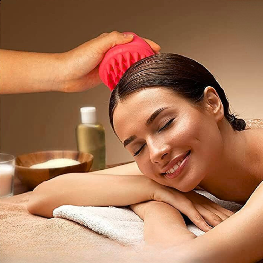 Massage Cuir Chevelu - ScalpEase™ - Rouge