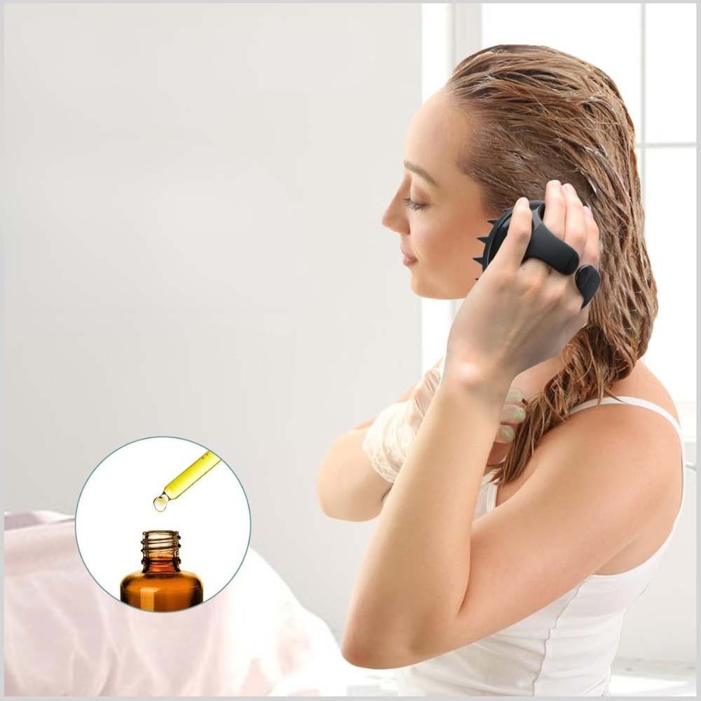 Massage Cuir Chevelu - ScalpEase™ - Noir