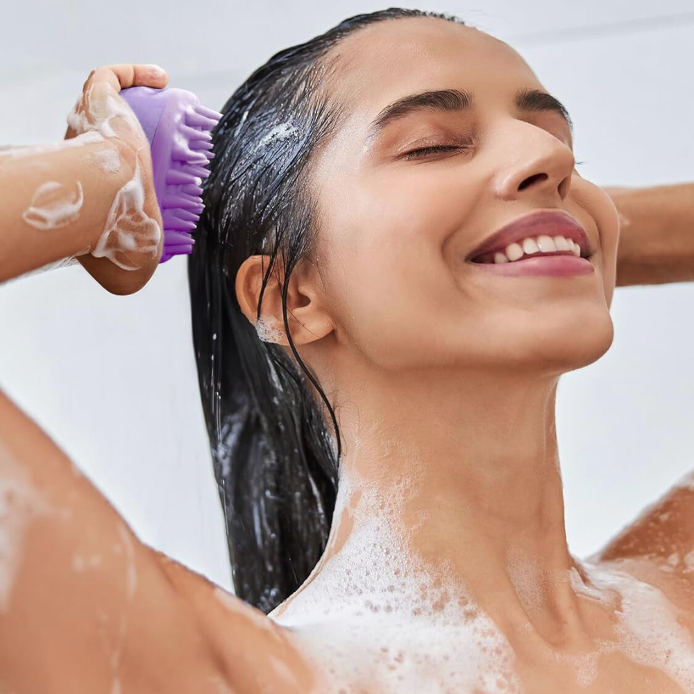 Massage Cuir Chevelu - ScalpEase™ - Mauve