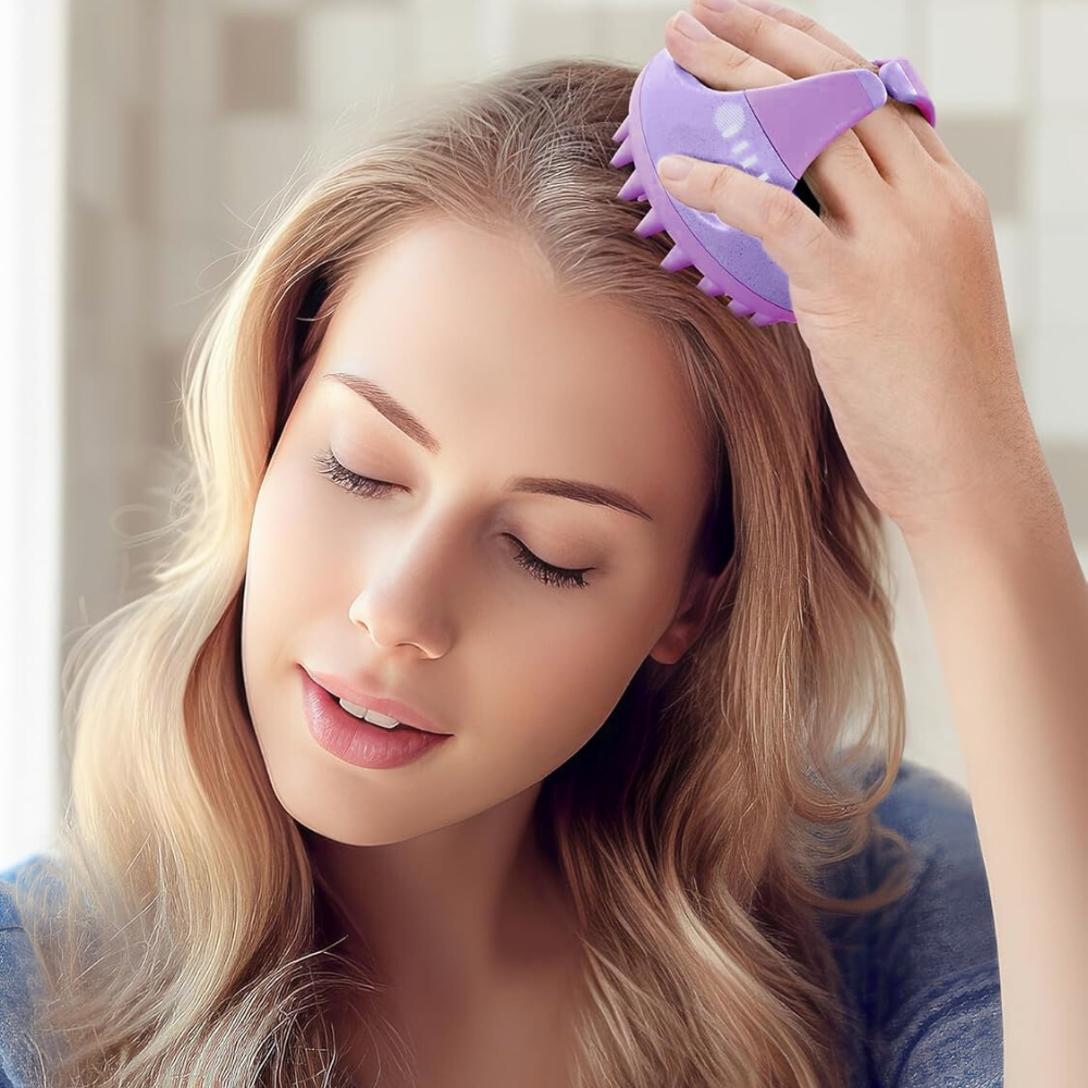 Massage Cuir Chevelu - ScalpEase™ - Mauve