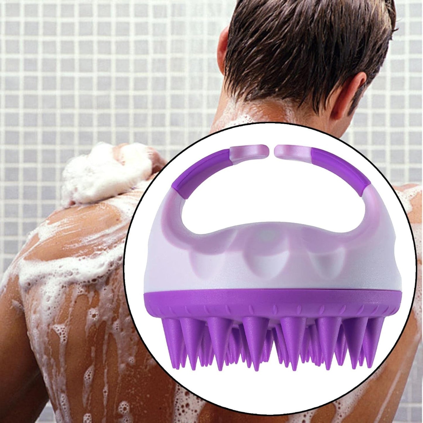 Massage Cuir Chevelu - ScalpEase™ - Mauve