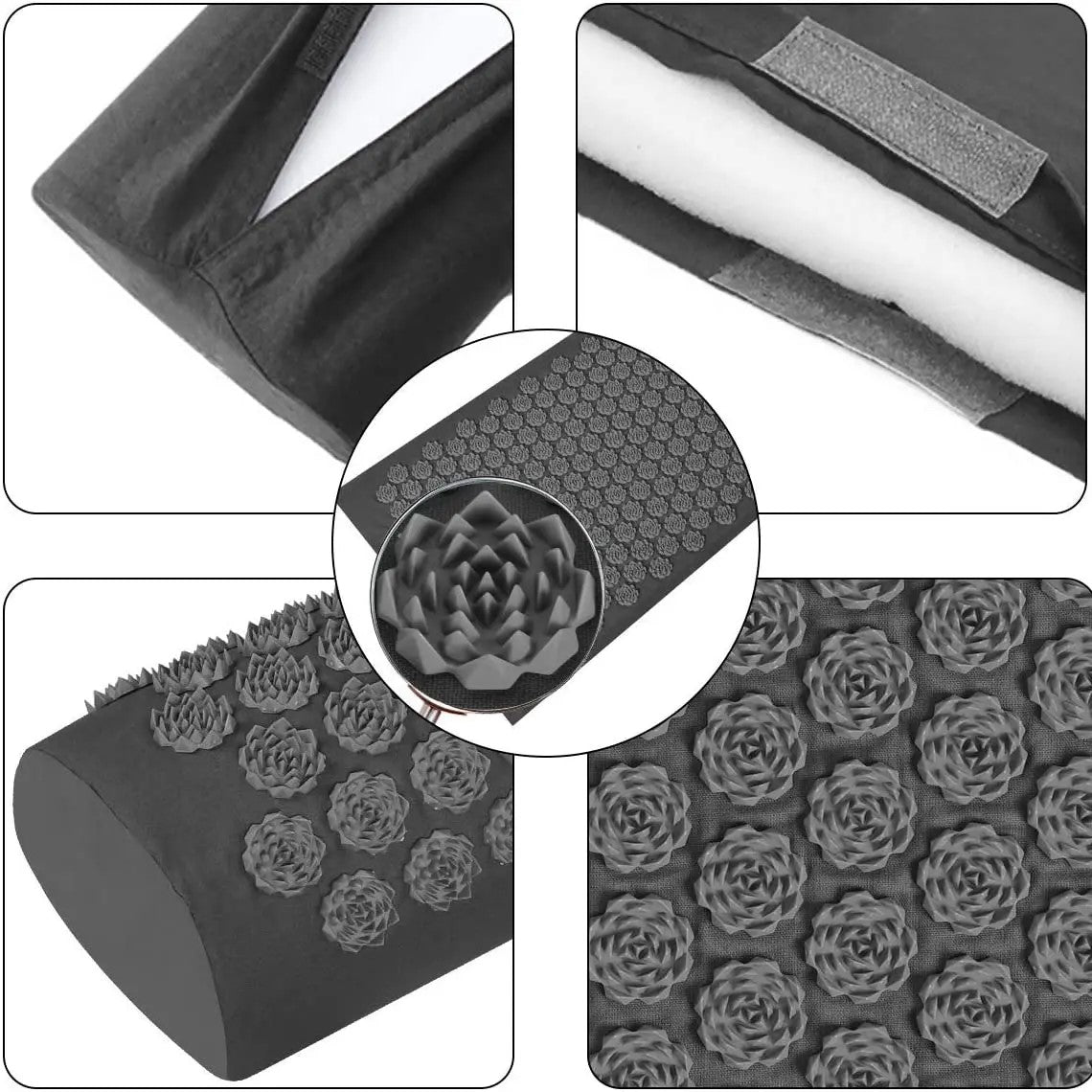 Tapis d'Acupression - SpikeZen™ - Lotus Gris