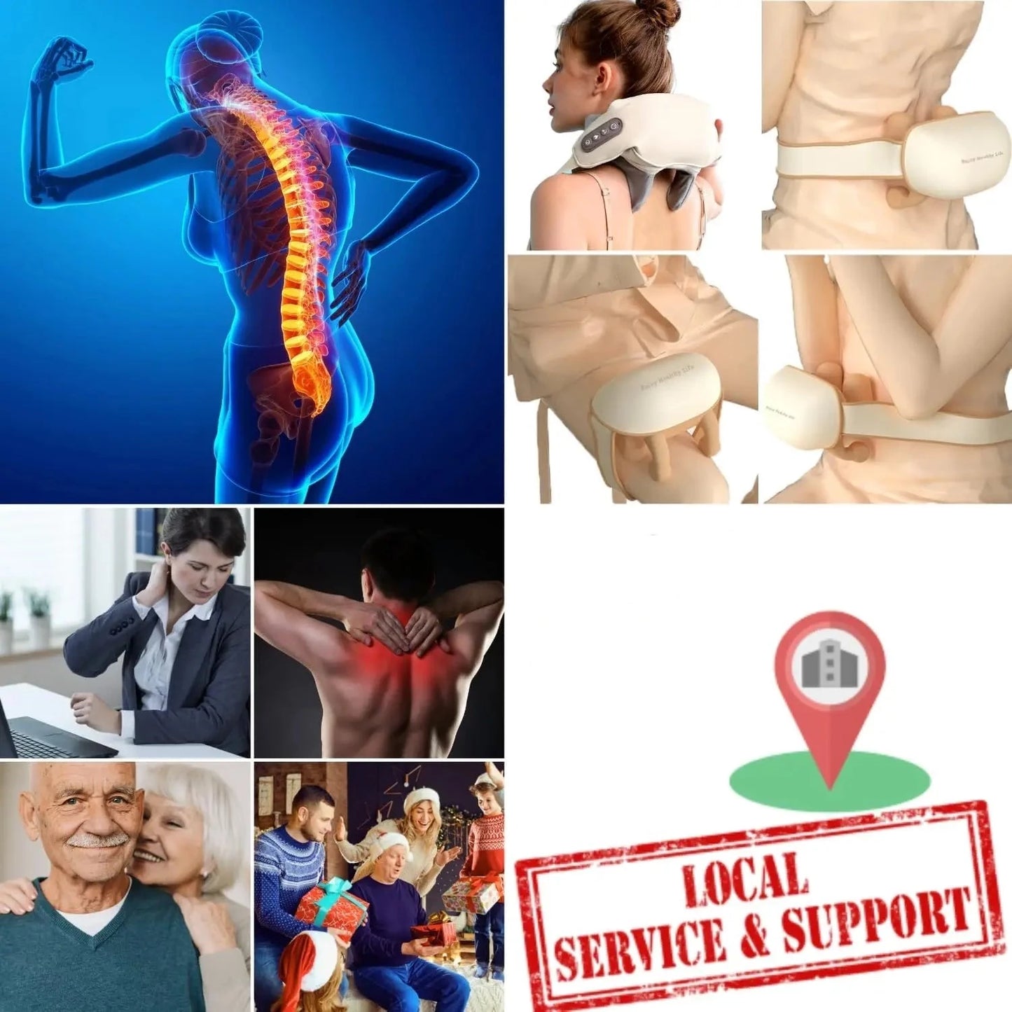 Massager Shiatsu Cou et Épaules – Massage Profond avec Chaleur pour Soulagement de la Douleur