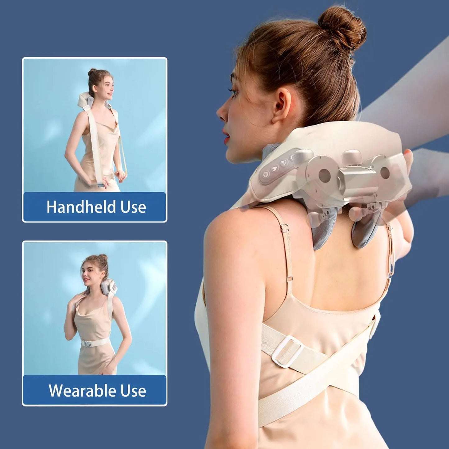 Massager Shiatsu Cou et Épaules – Massage Profond avec Chaleur pour Soulagement de la Douleur