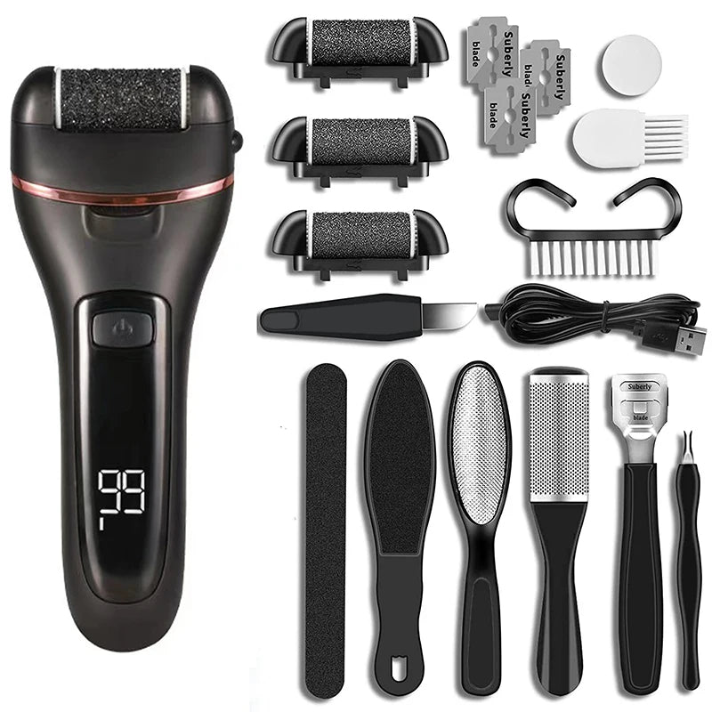 Râpe pour Pieds Électrique - PediPro™ - Noir Élégant