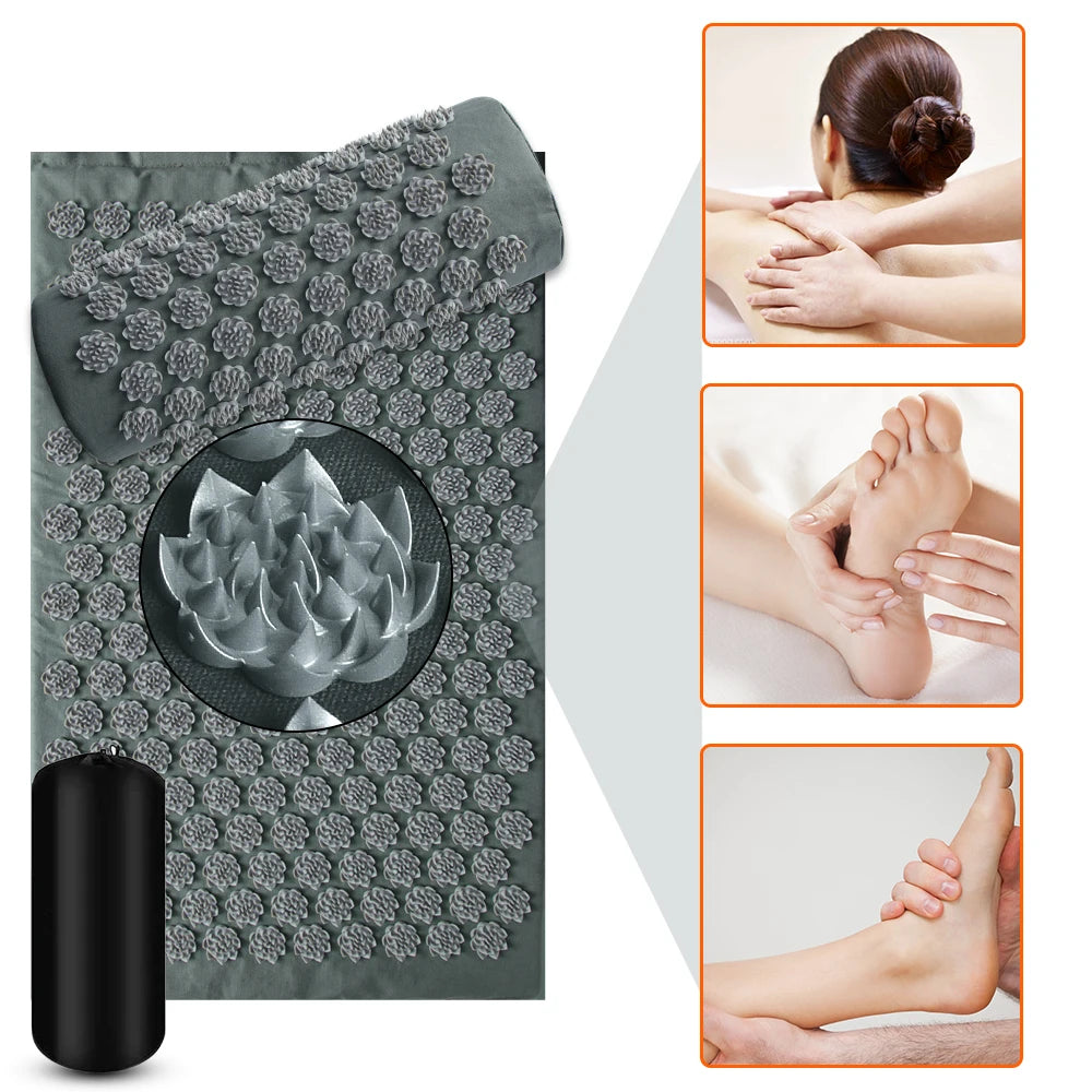 Tapis d'Acupression - SpikeZen™ - Lotus Gris