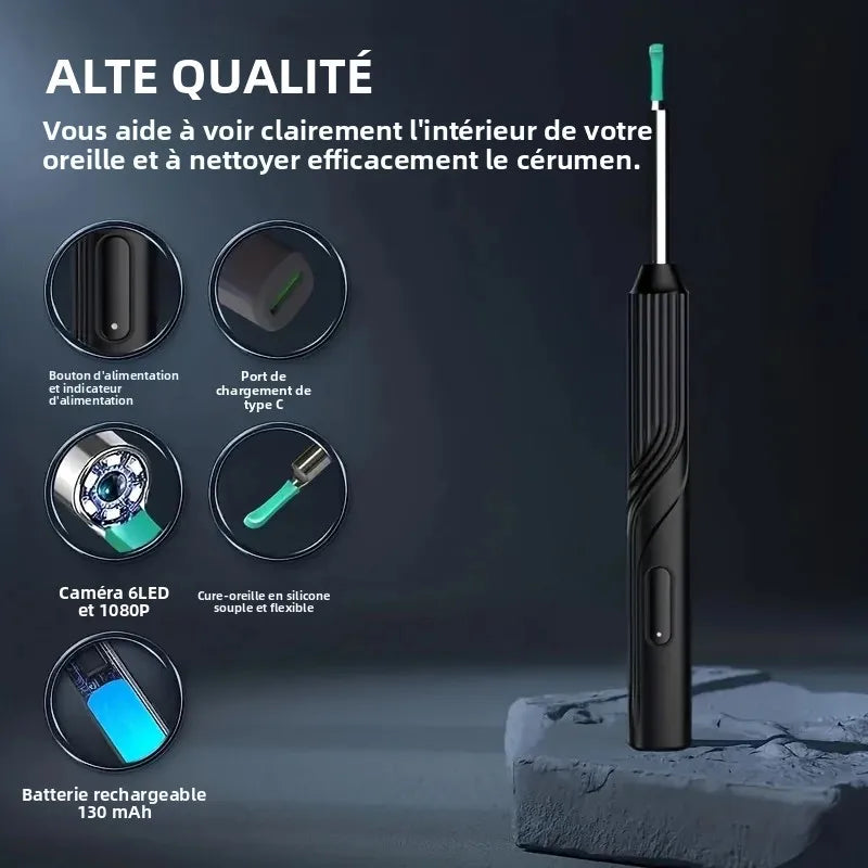 Otoscope Oreille - EarVision™ - Noir
