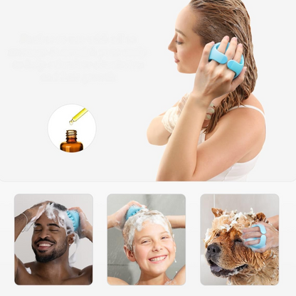 Massage Cuir Chevelu - ScalpEase™ - Bleu