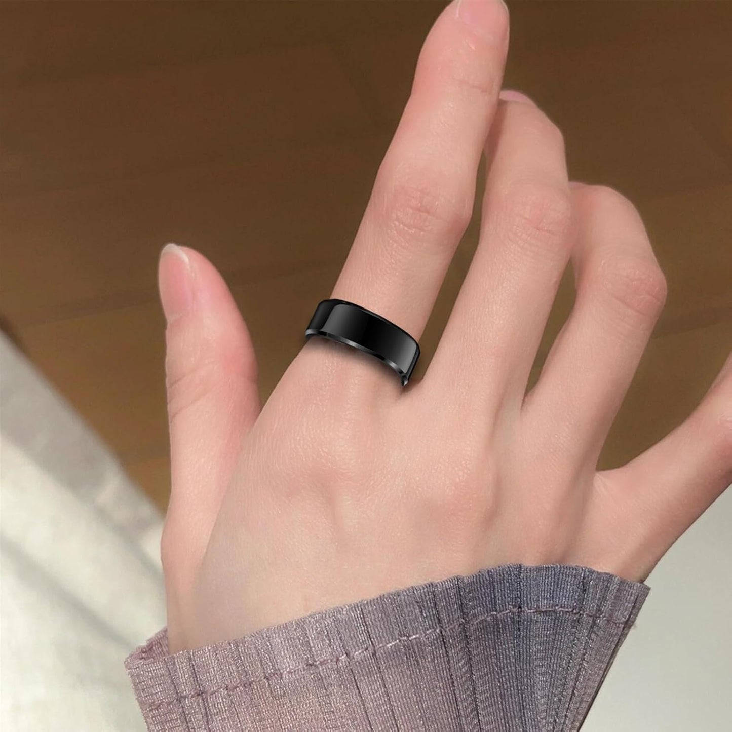 Bague Connectée - RingVital™ - Noir Titane
