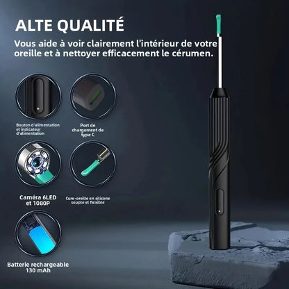 Otoscope Oreille - EarVision™ - Noir